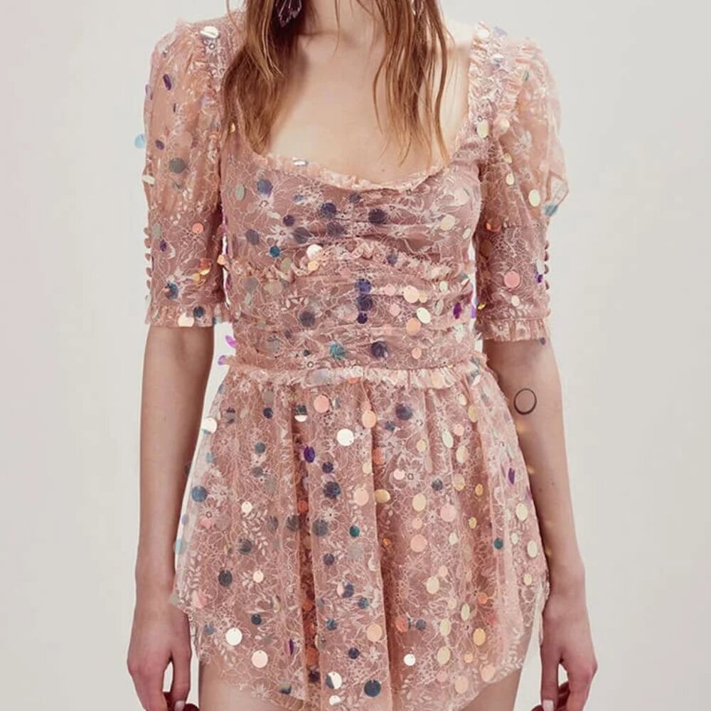 ✨ For Love & Lemons Ace Mini Dress Medium | Brand New With Tags